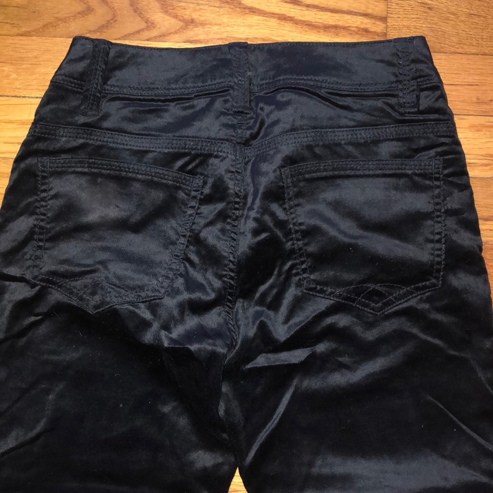 NWOT Christopher Blue Black Velvet Straight Leg - Picture 6 of 8